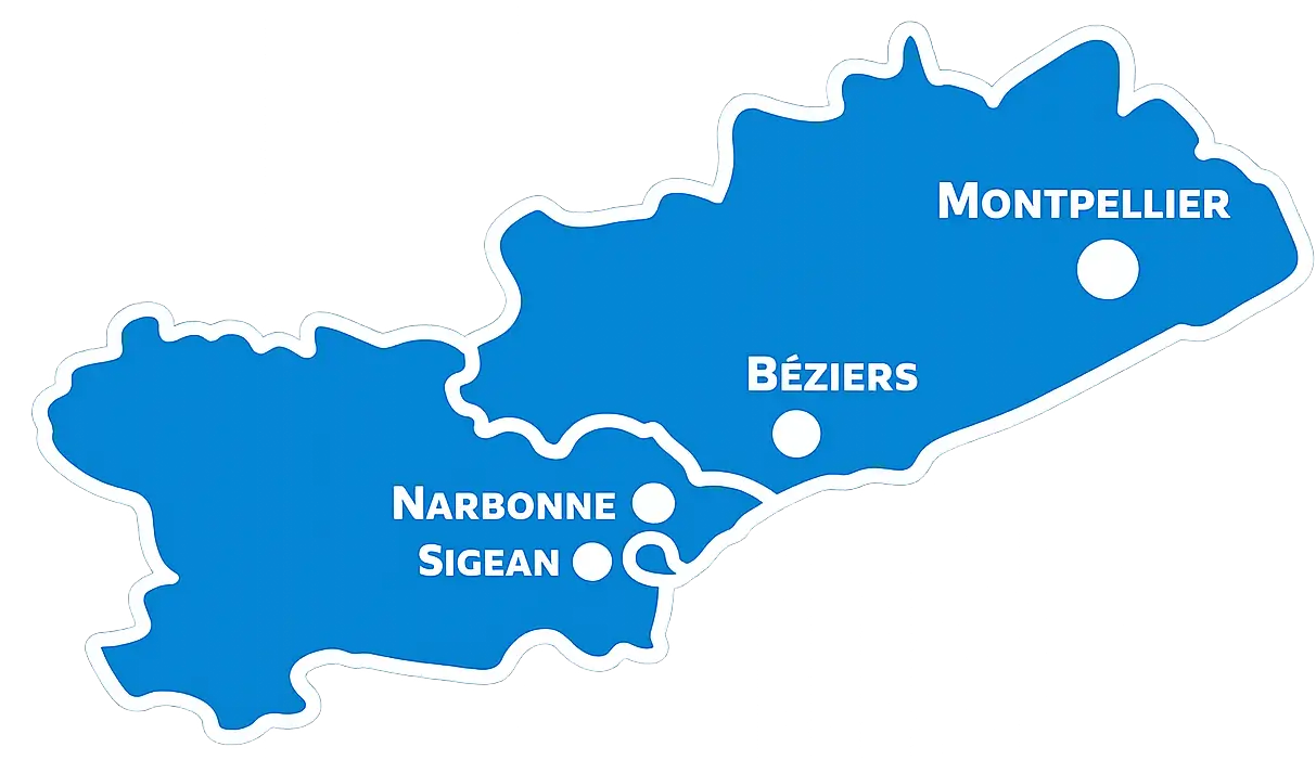 Gautrand assainissement - Assainissement non collectif à Cuxac-d'Aude et autour de Narbonne - Zone d'intervention Gautrand assainissement - Assainissement non collectif à Cuxac-d'Aude et autour de Narbonne - Zone d'intervention